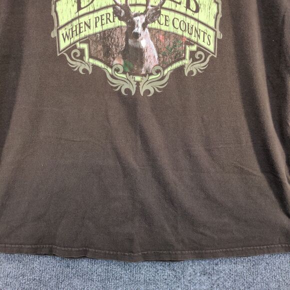 Gildan Men's Ultra Cotton Dekalb Deer Graphic T-Shirt Brown XL Short Sleeve - Picture 6 of 13